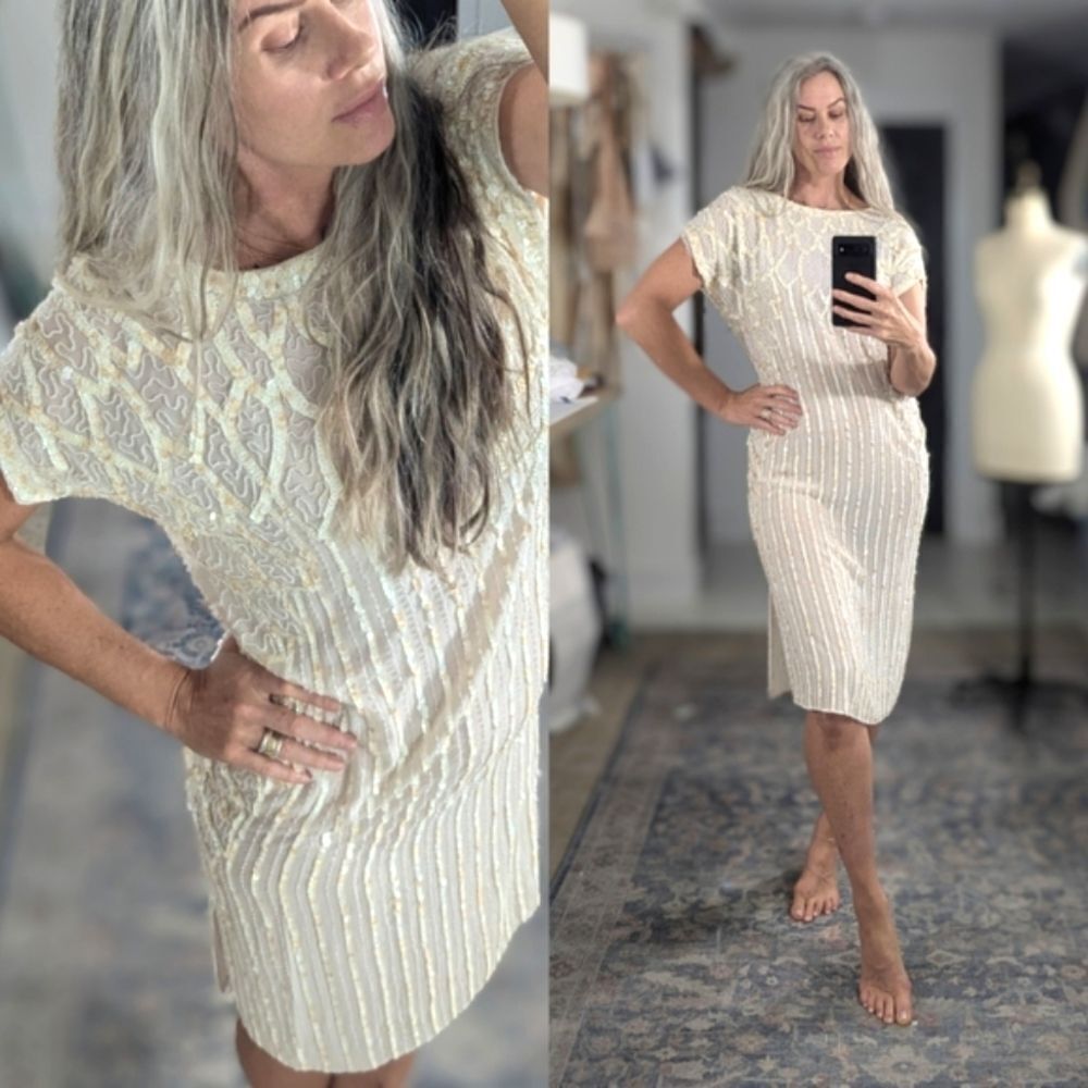 Beaded Shift Dress - Picture 4 of 7